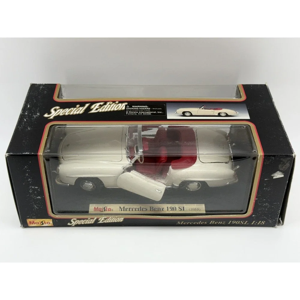 Maisto Special Edition Mercedes Benz 190SL Die cast Model 1:18 Scale Classic Red